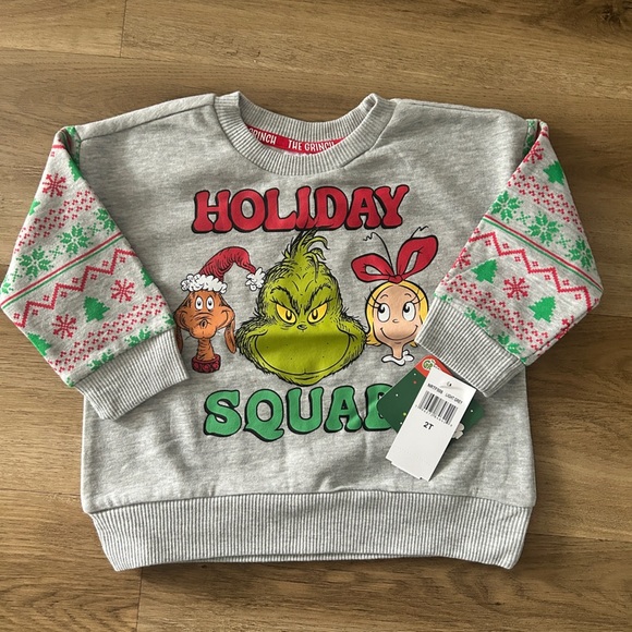 Dr. Seuss The Grinch “Holiday Squad” Toddler Sweatshirt - 18M, 2T- NWT - Picture 11 of 12